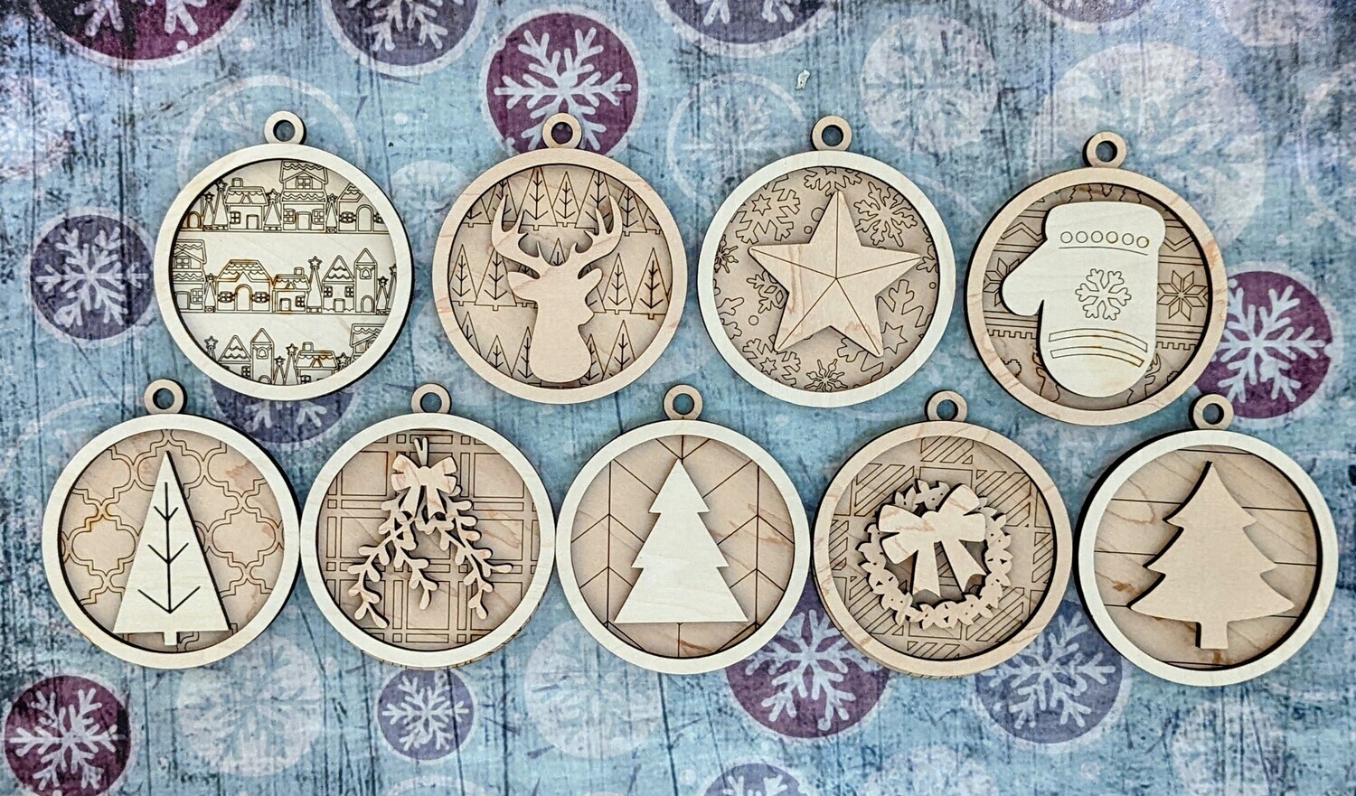 DIY Farm house Round Christmas Ornaments