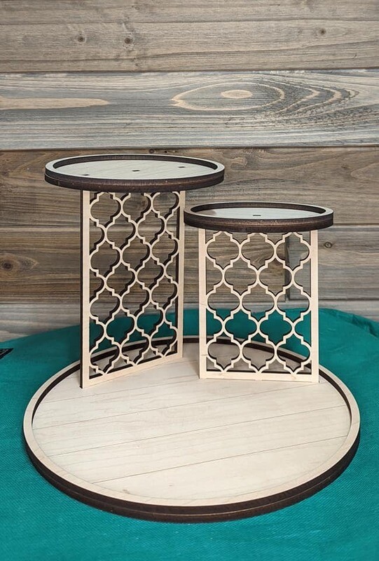 DIY Round 3-Tier Lattice Tray