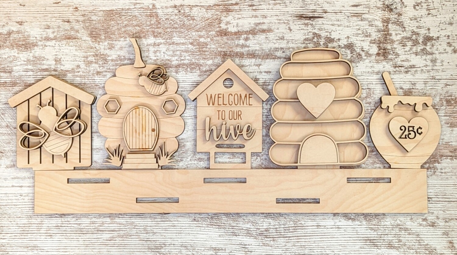 DIY 5-piece Standing Bee House Set