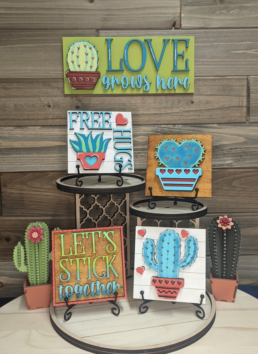DIY Cactus Love Wall Collage
