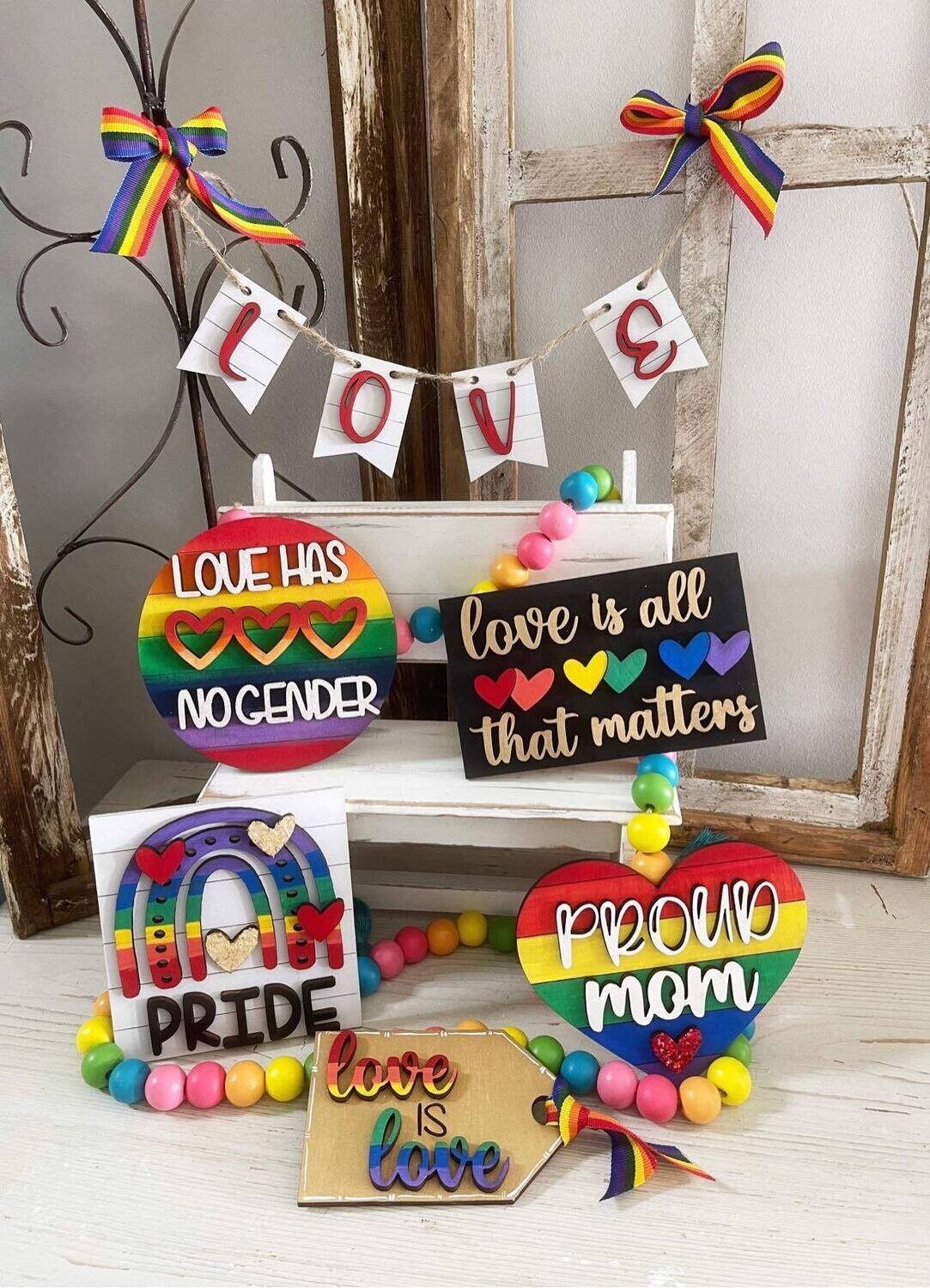 DIY Pride Tiered Tray Set (Unpainted/Unglued)
