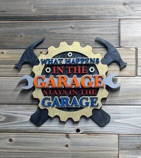 DIY Garage Sign (Unpainted/Unglued)