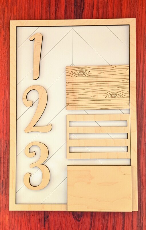DIY Interchangeable Address Plaque/Sign (Unpainted/Unglued)