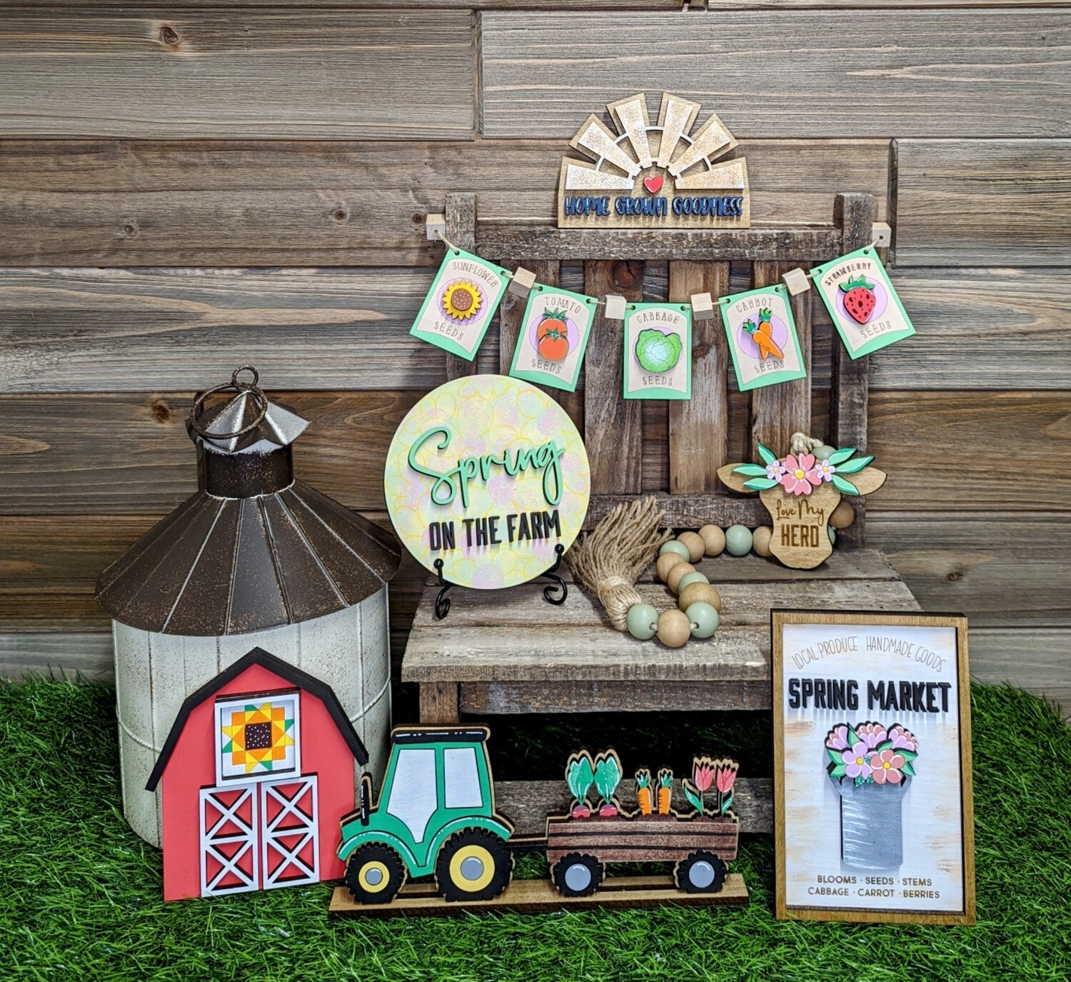 DIY Spring on the Farm Tiered Tray Set