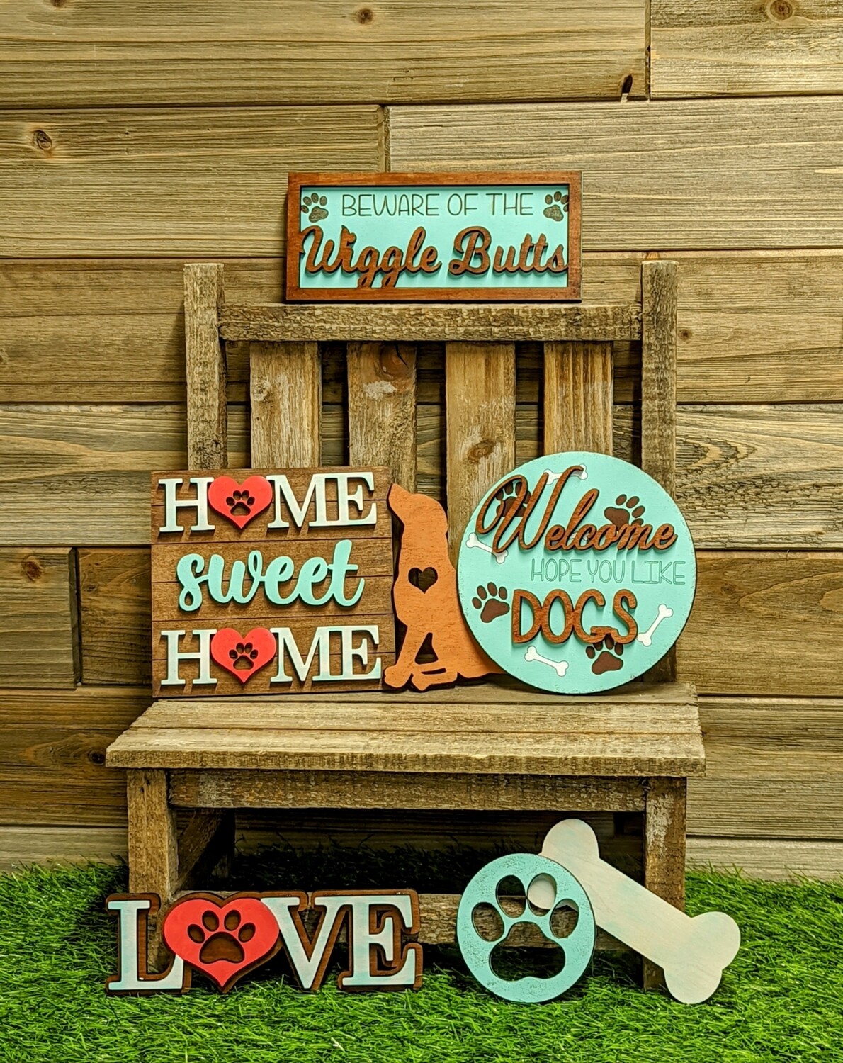 DIY Wiggle Dog Tiered Tray Set