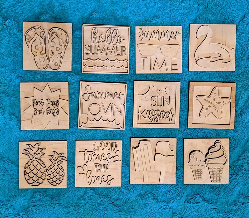DIY Summer Ladder Tiles (12 options)
