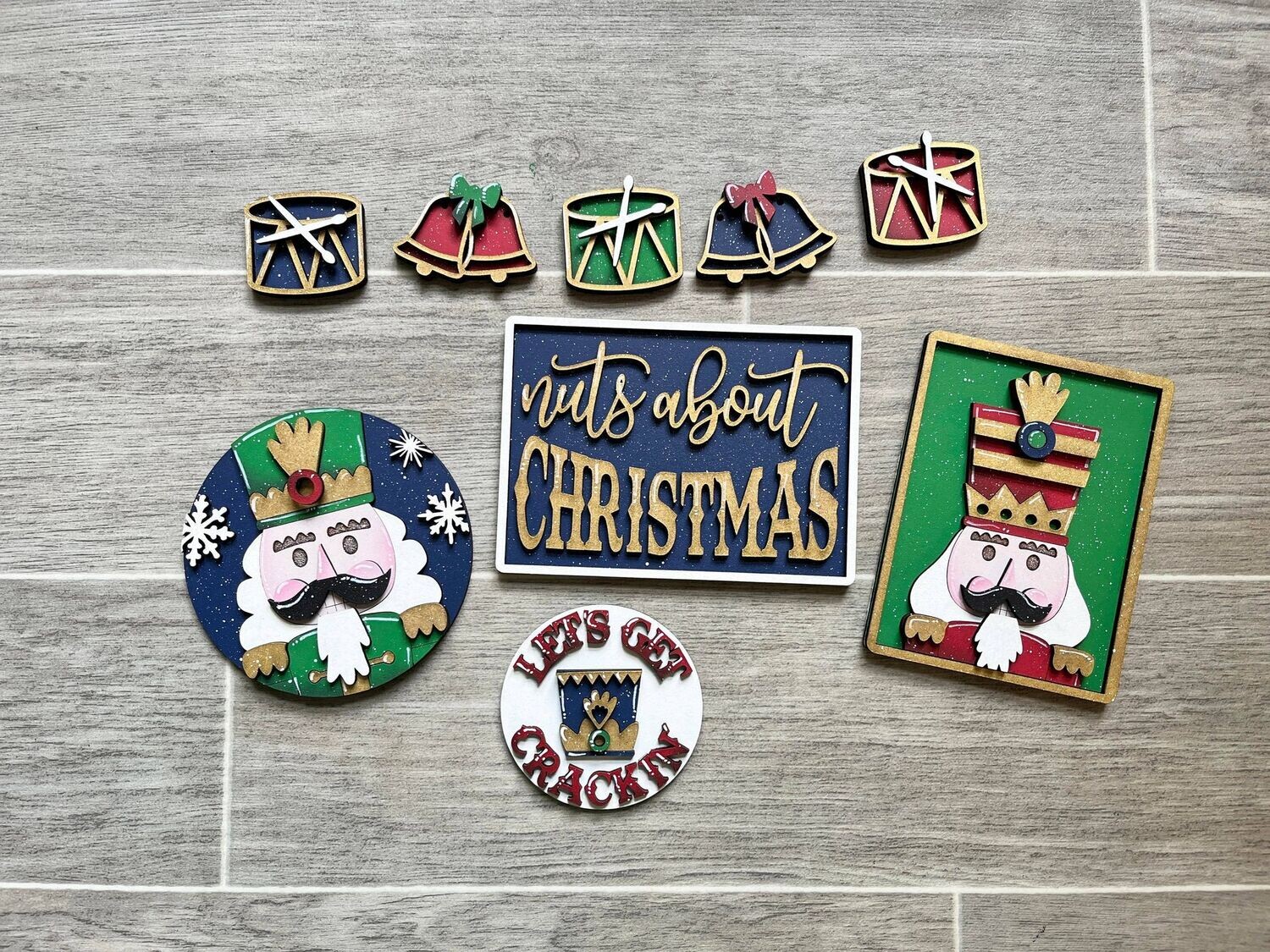 DIY Nutcracker Christmas Tiered Tray Set