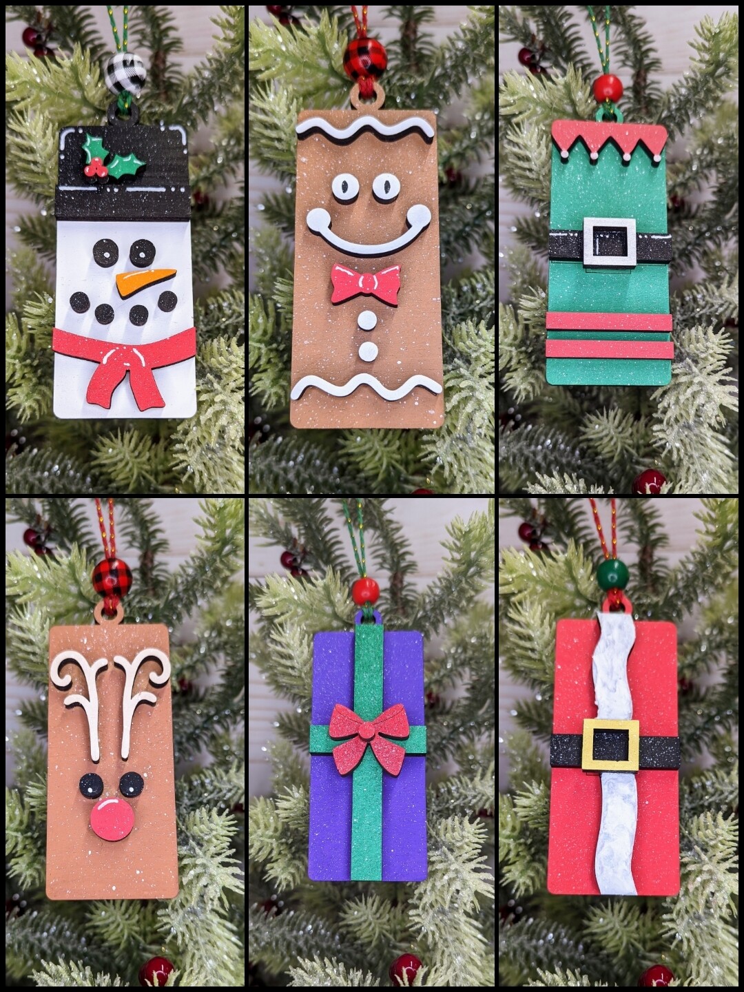 DIY Rectangle Christmas Ornaments/Tags