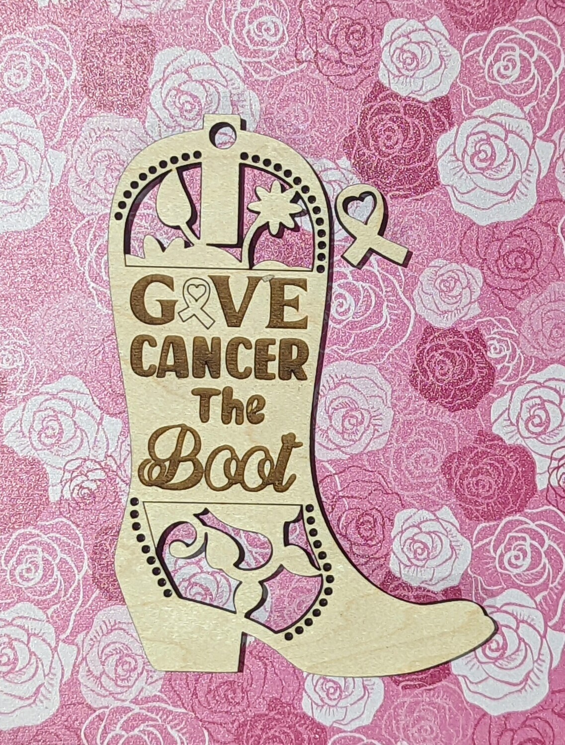 DIY Give Cancer the Boot Car Charm/Ornament