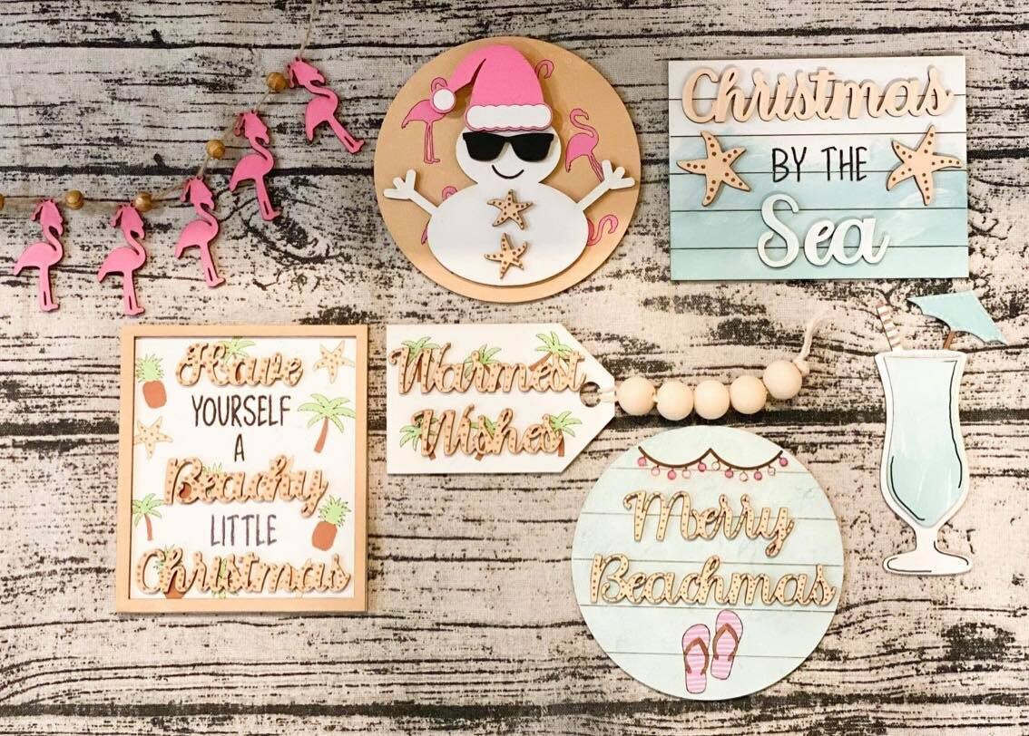 ​DIY Beach Christmas Tiered Tray