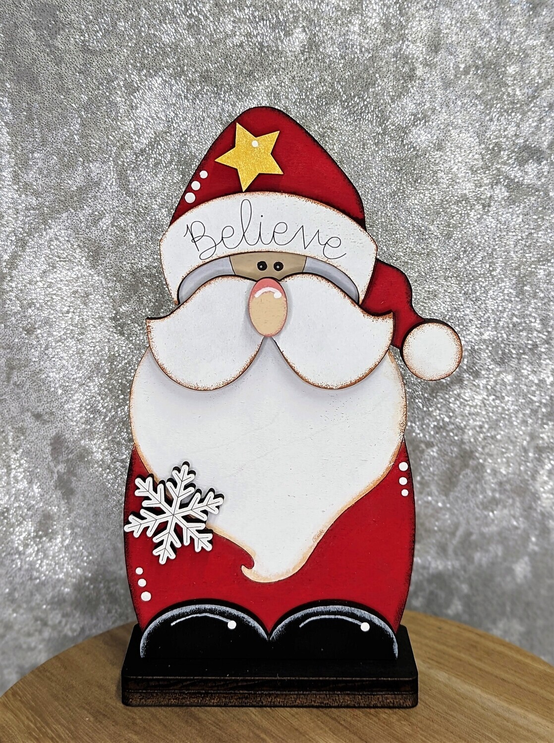 ​DIY Standing Holiday Santa (Believe) Shelf Sitter