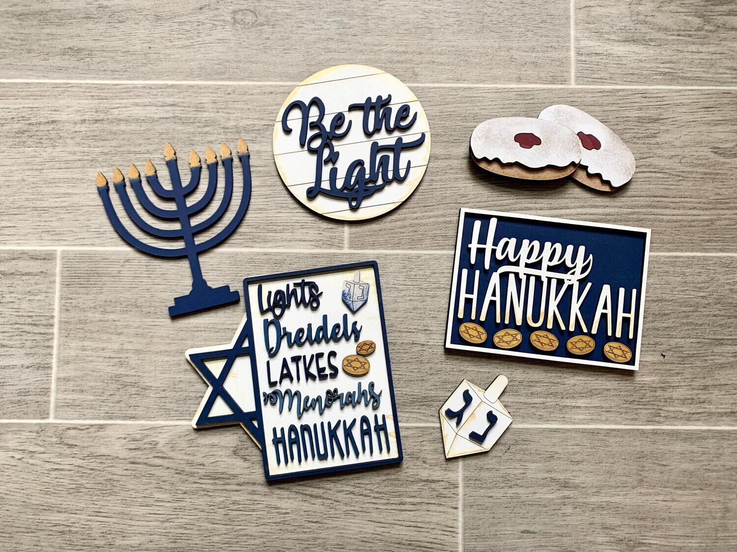 DIY Hanukkah Tiered Tray Set