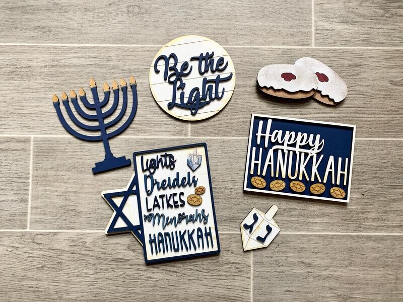DIY Hanukkah Tiered Tray Set