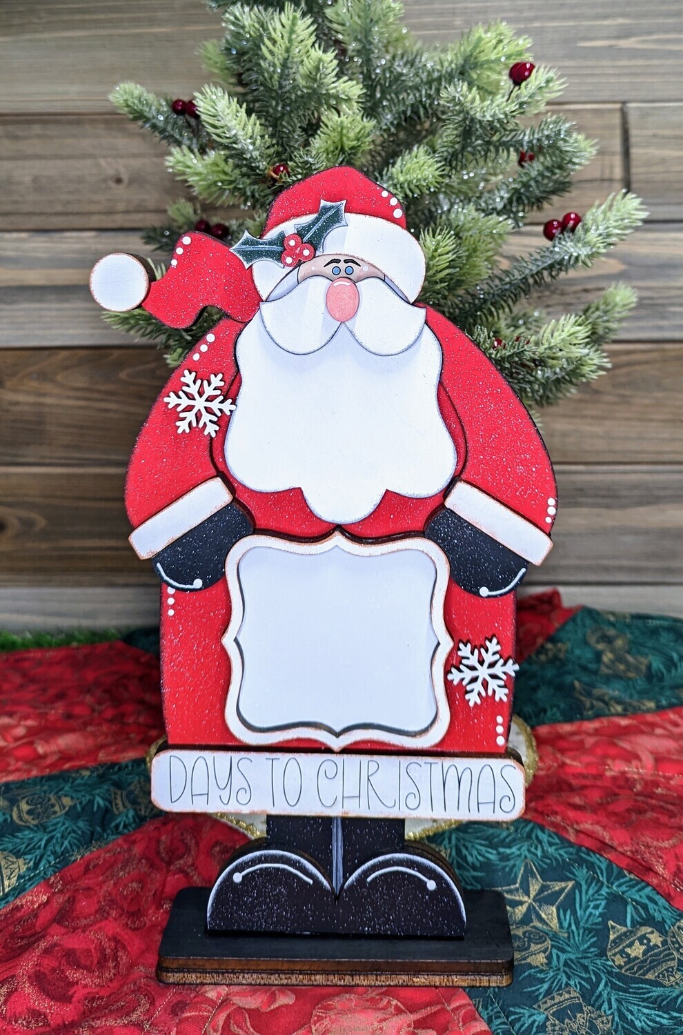 DIY Standing Christmas Santa Countdown Shelf Sitter (Unpainted/Unfinished)