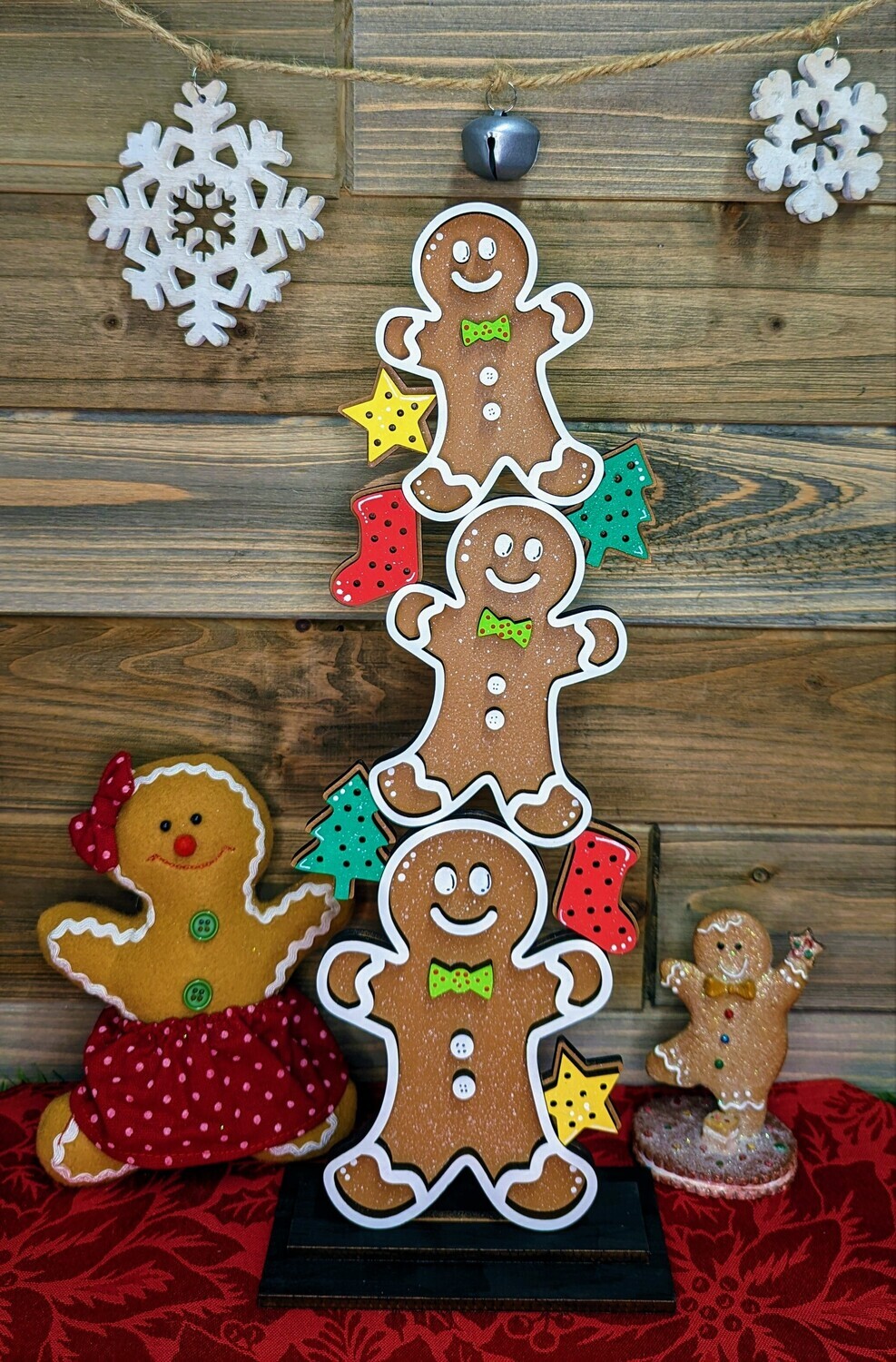 DIY Stacked Gingerbread Men (Unpainted/Unglued)