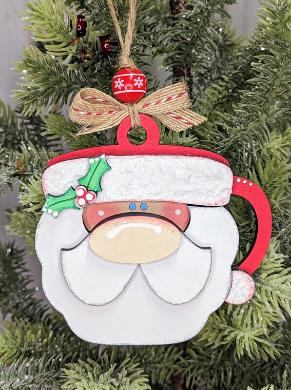 DIY Santa Mug Ornament (Unpainted/Unglued)