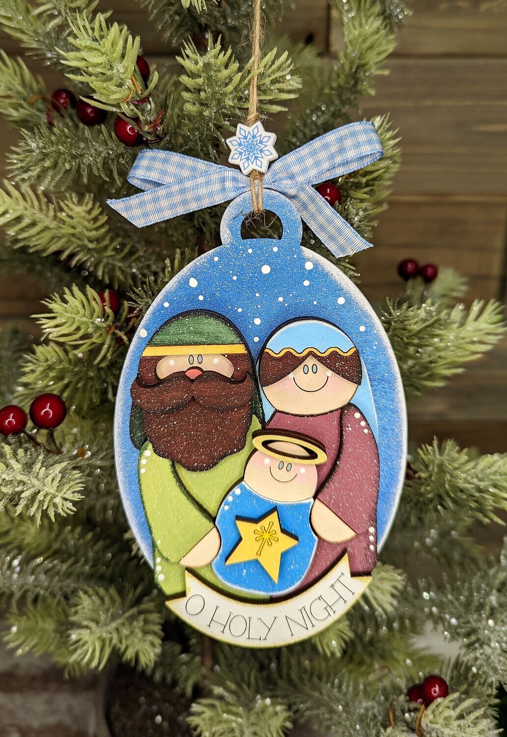 DIY Nativity (Christmas Blessings) Ornament (Unpainted/Unglued)