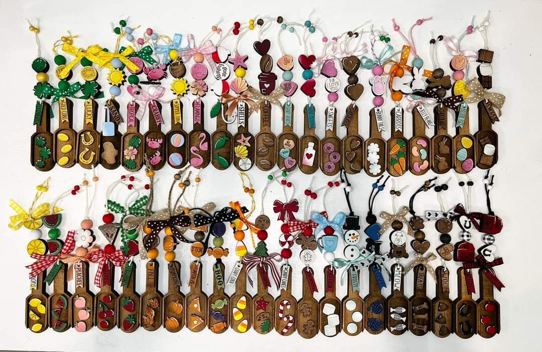 DIY Wood Scoop Garland (Unpainted/Unglued)