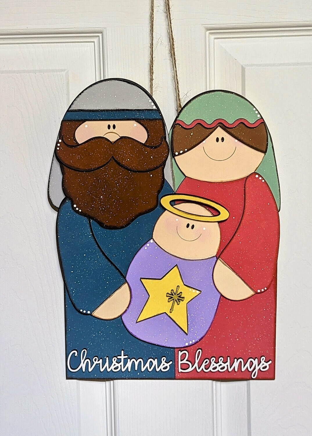 DIY Nativity (Christmas Blessings) Door Hanger (Unpainted/Unglued)
