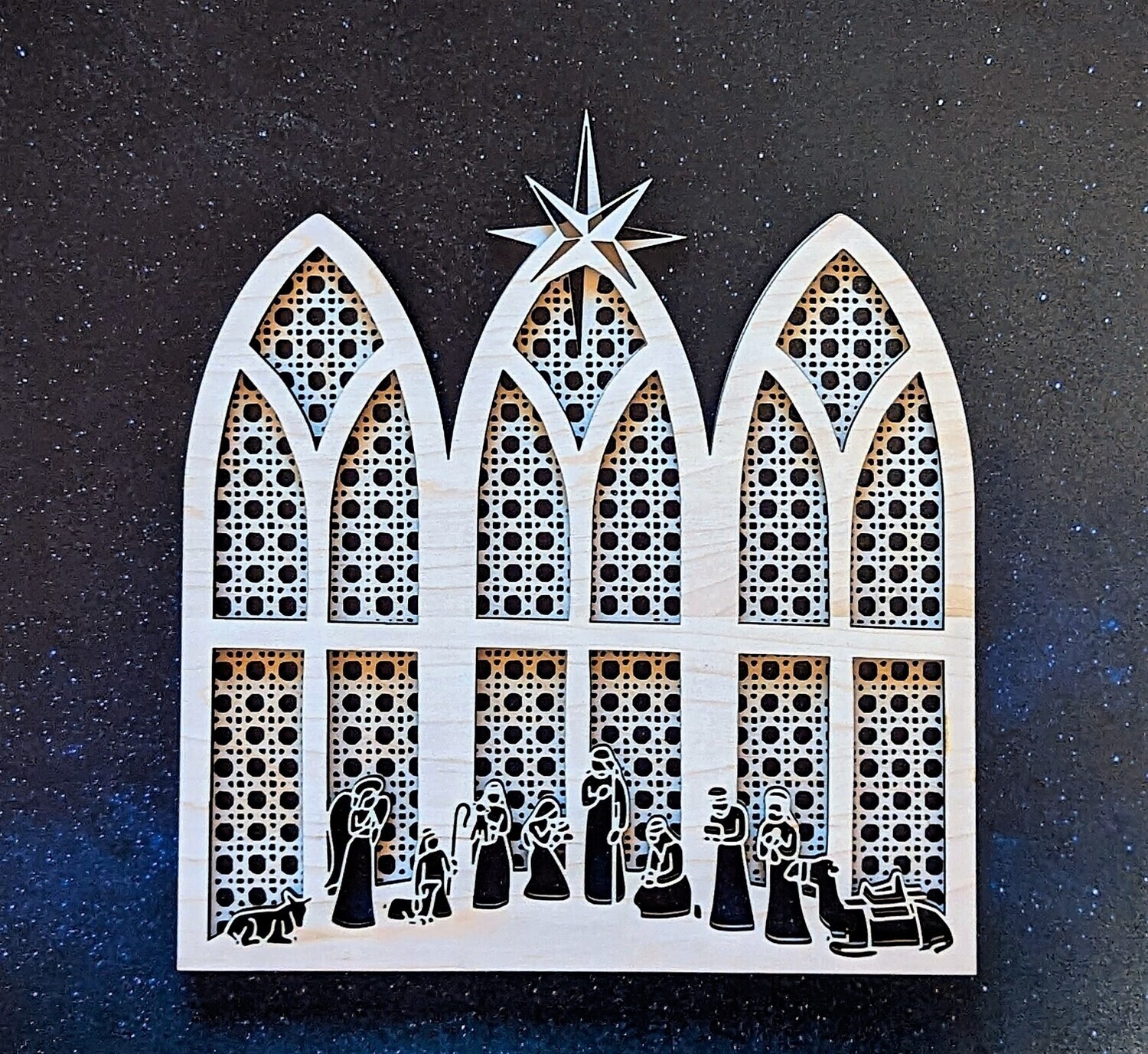 DIY Cathedral Rattan Nativity (Unpainted/Unglued)