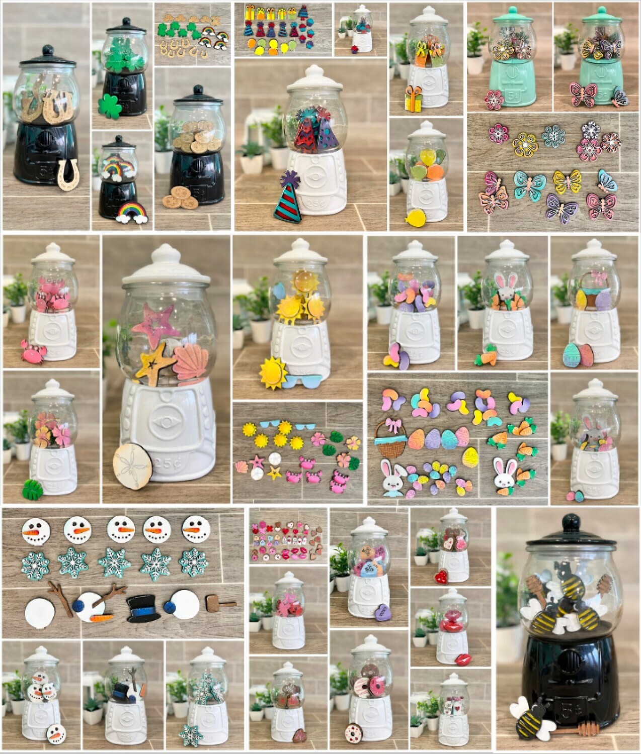 DIY Gumball Machine Jar Filler (Unpainted/Unfinished)
