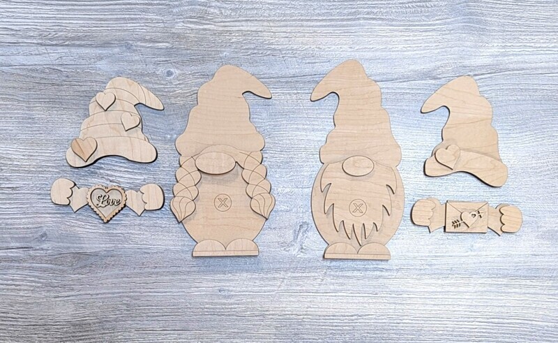 DIY Interchangeable Gnome - Boy/Girl Shelf Sitter (Unpainted/Unglued)