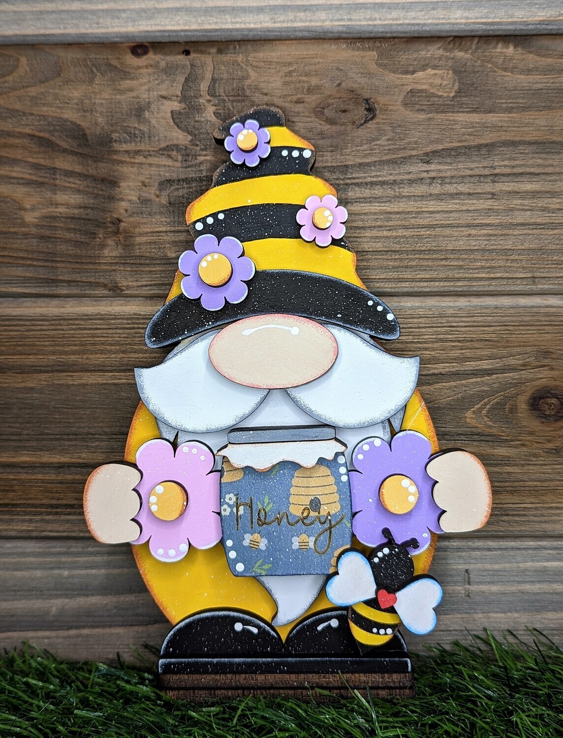 DIY Bee Standing Gnome Shelf Sitter (Unpainted/Unglued)