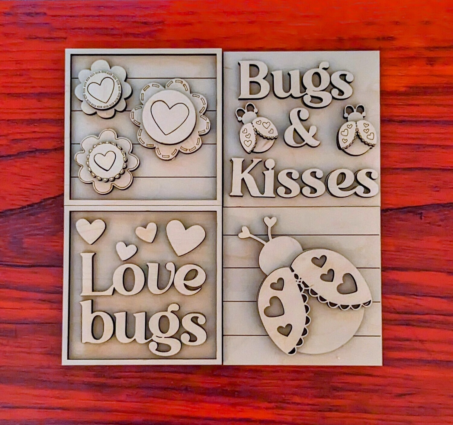 DIY Ladybug Valentine Interchangeable Ladder Tiles