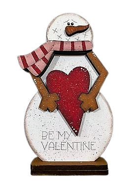 DIY Be My Valentine Snowman (Unpainted/Unglued)