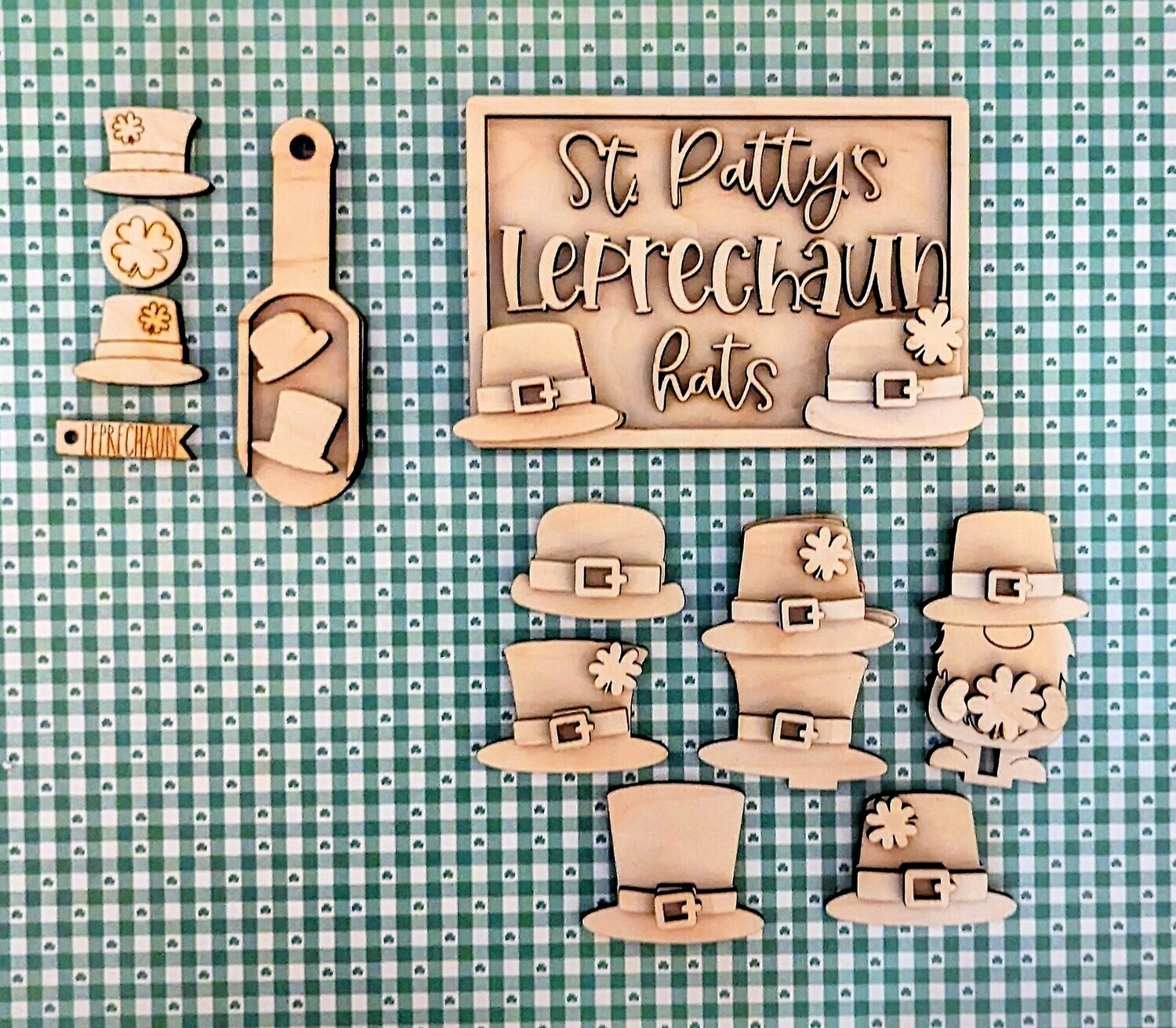 DIY Leprechaun Bundle (Sign, Gumball Filler, and Wood Scoop)