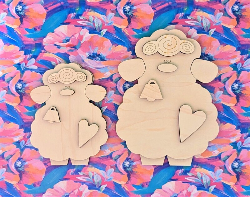 DIY Easter Lambs Lg/Sm (Unpainted/Unglued)