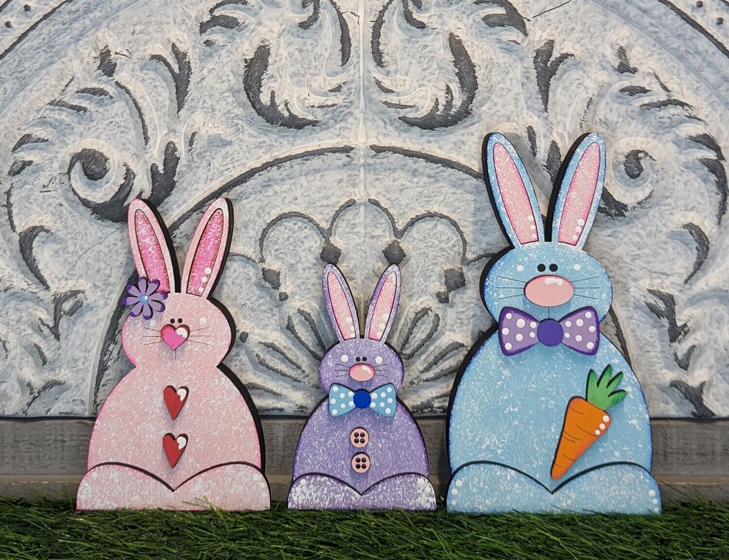 DIY Bunny Trio Shelf Sitters (Unpainted/Unglued)