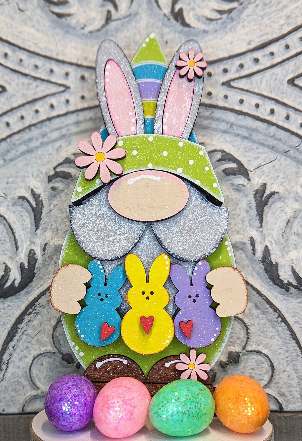 DIY Easter Peeps Gnome Standing Shelf Sitter (Unpainted/Unglued)
