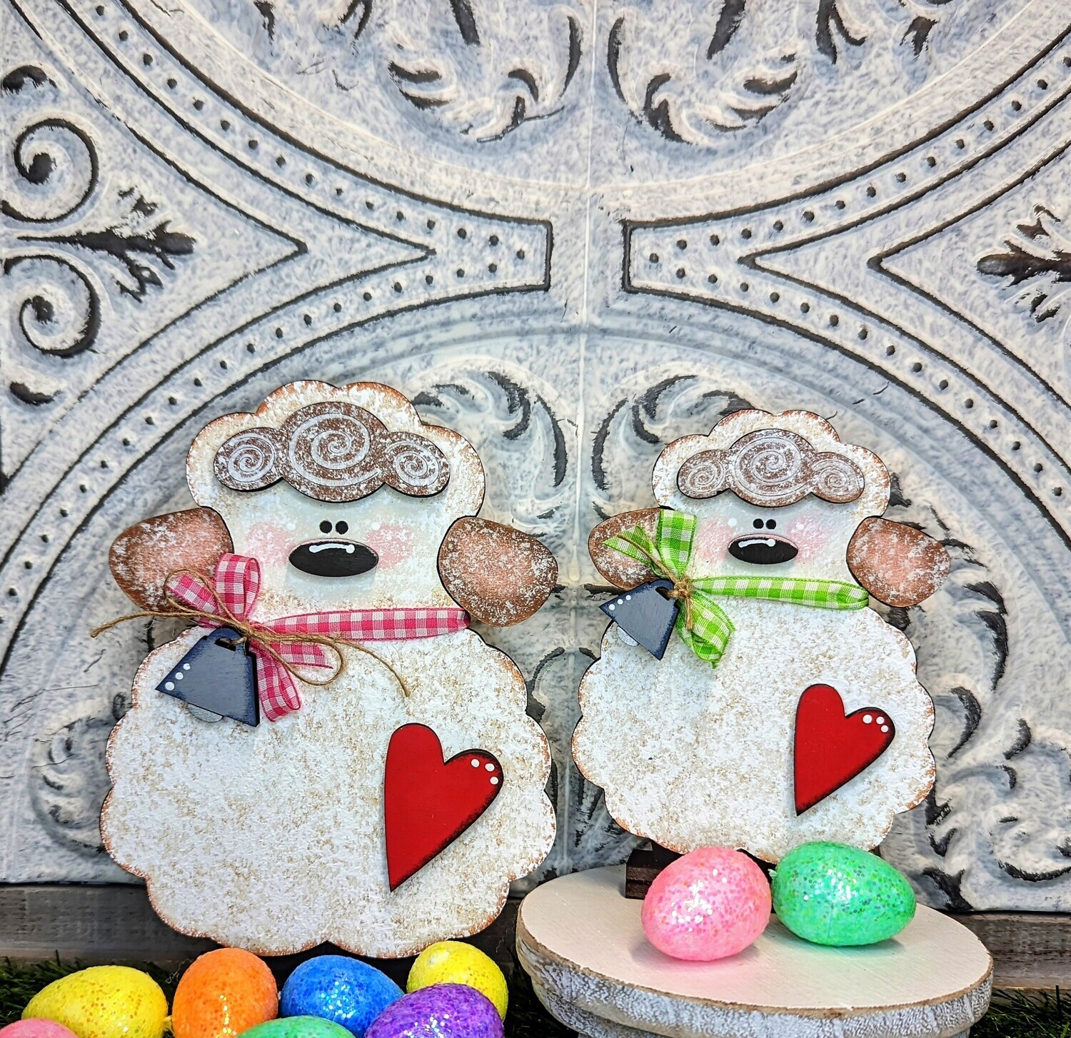 DIY Easter Lambs Lg/Sm (Unpainted/Unglued)