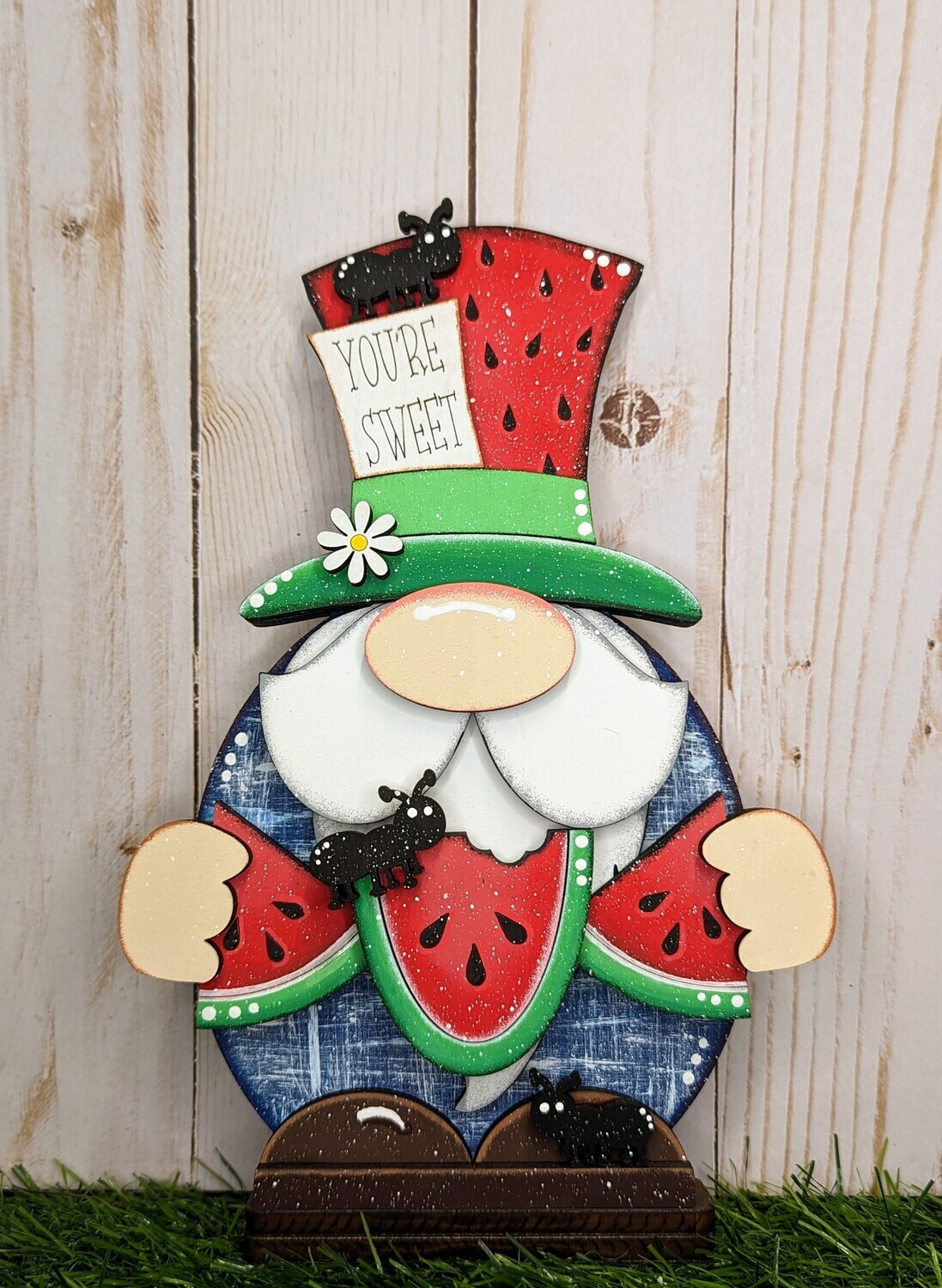 DIY Watermelon Standing Gnome Shelf Sitter (Unpainted/Unglued)