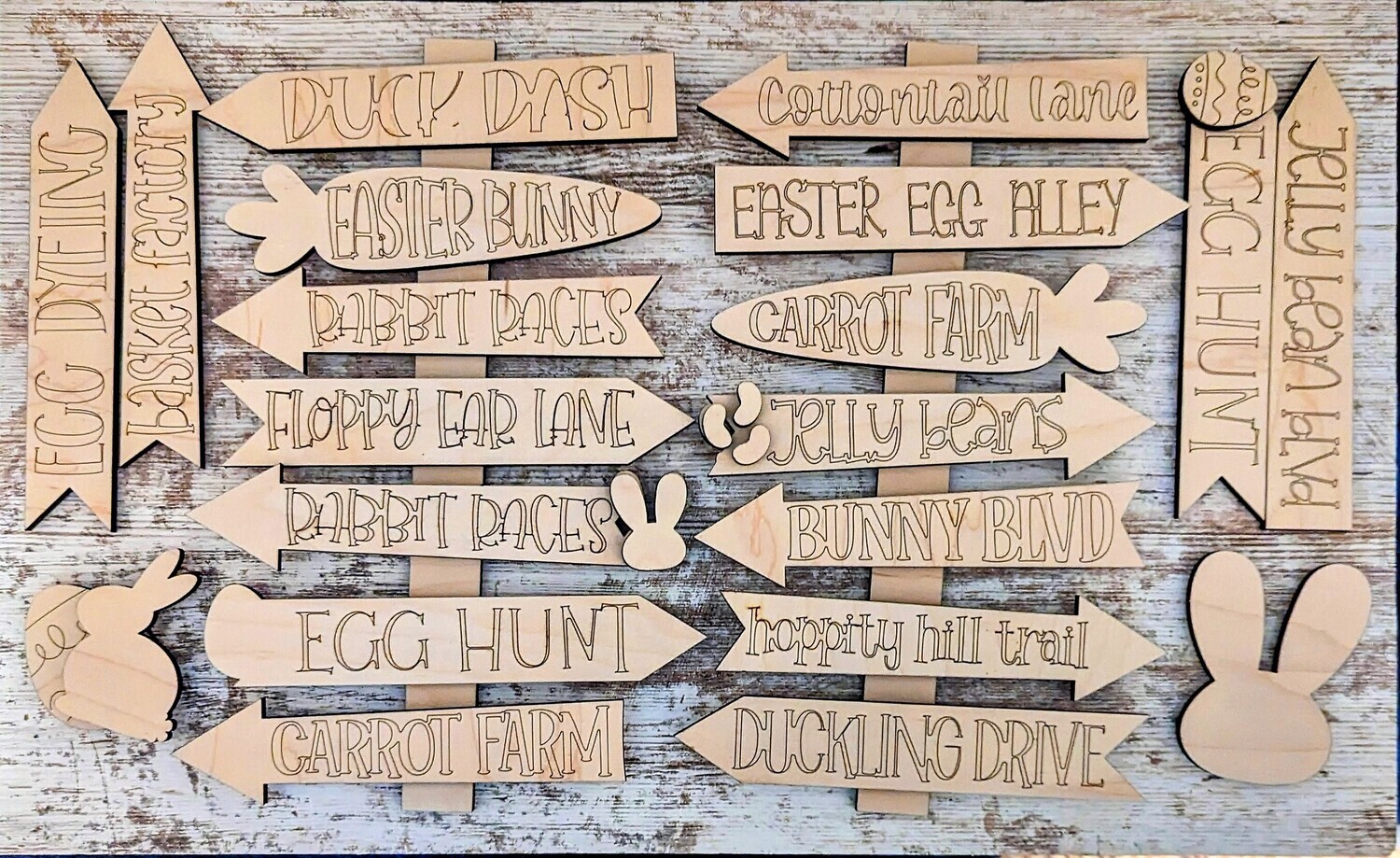DIY Easter STREET SIGN (Unpainted/Unglued)