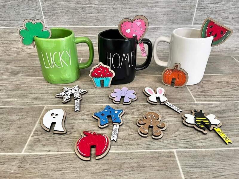 DIY Seasonal Mug Huggers (Unpainted/Unglued)