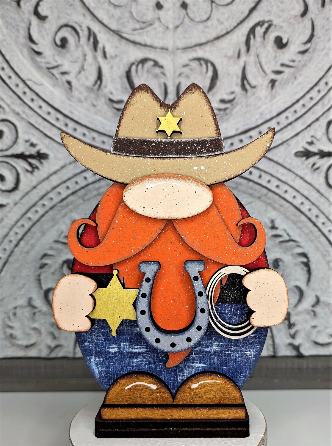 DIY Cowboy/Sherriff Standing Gnome Shelf Sitter