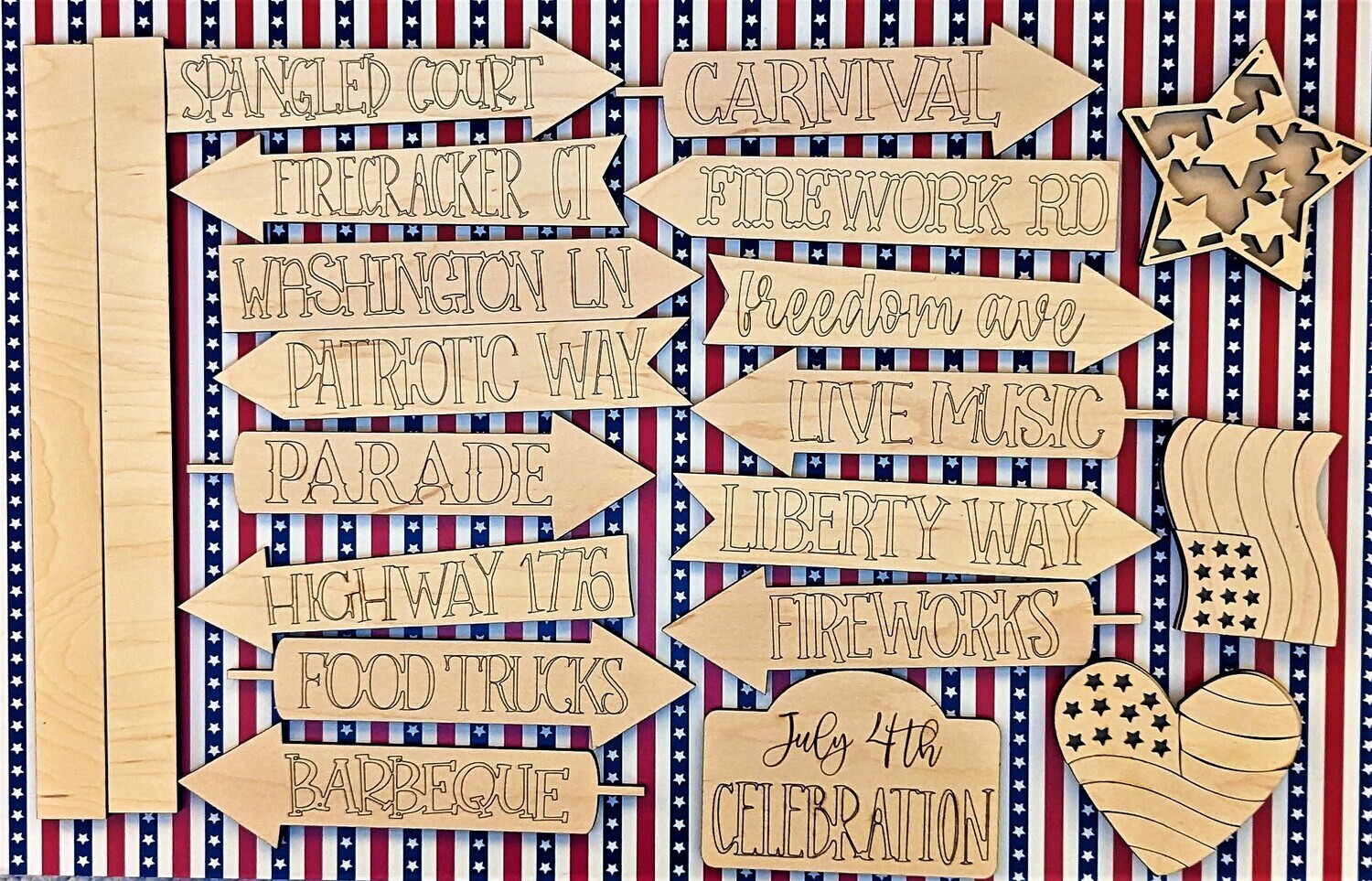 DIY 4th of July STREET SIGN (Unpainted/Unglued)