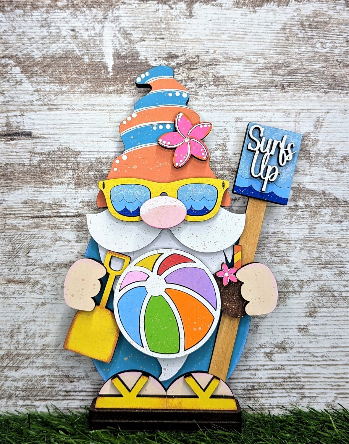DIY Beach Standing Gnome Shelf Sitter (Unpainted/Unglued)