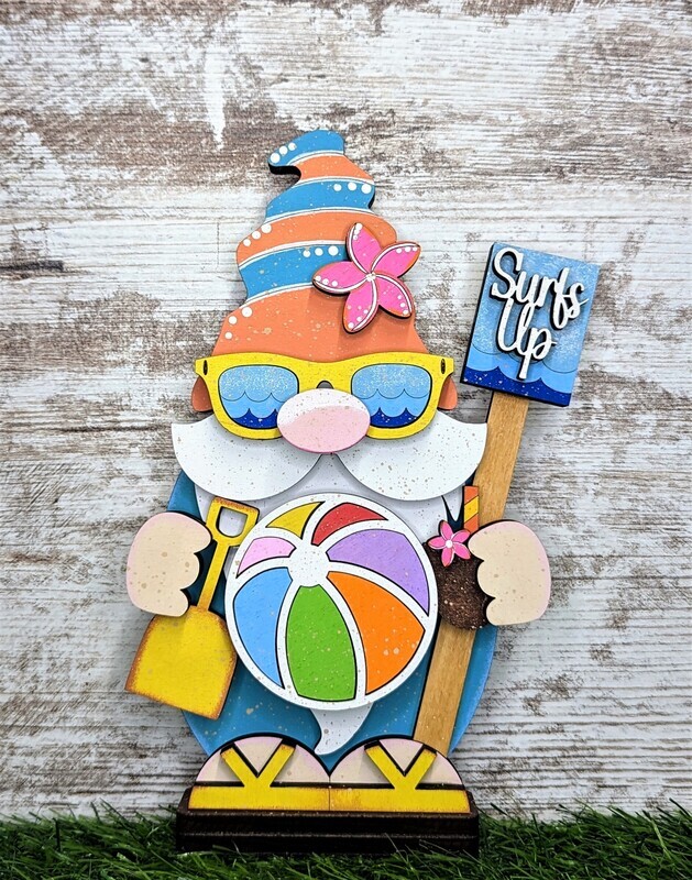 DIY Beach Standing Gnome Shelf Sitter (Unpainted/Unglued)