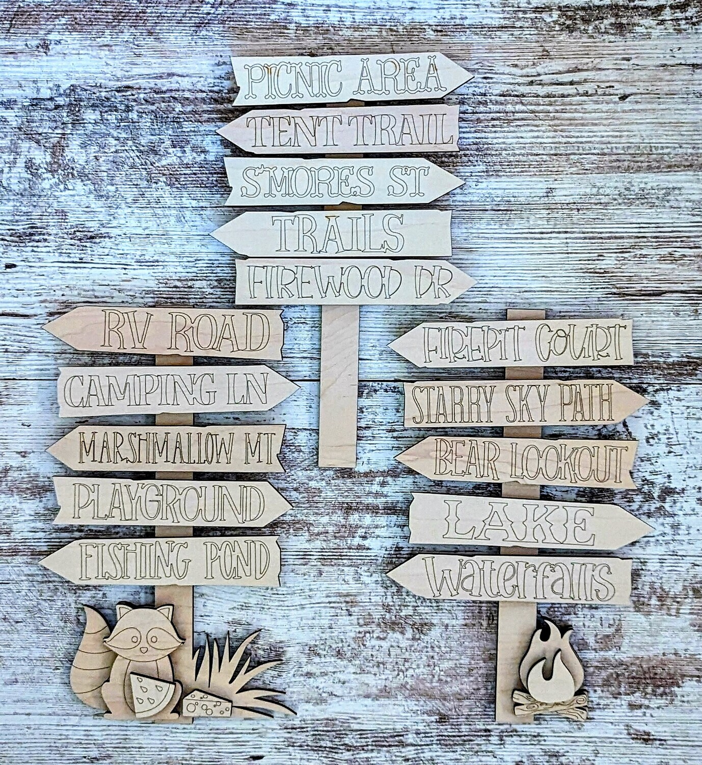DIY Camping STREET SIGN (Unpainted/Unglued)