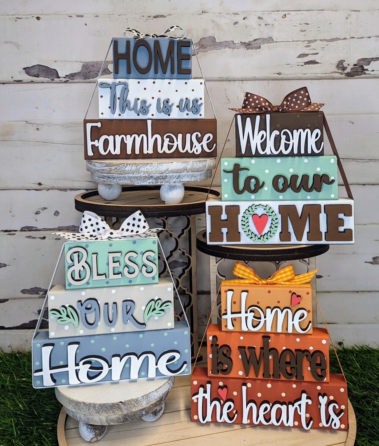 DIY ​Farmhouse Word Stackers (Unpainted/Unglued)