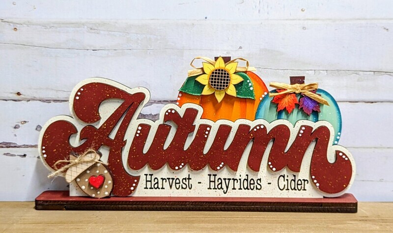 DIY Standing Autumn Shelf Sitter (Unpainted/Unglued)