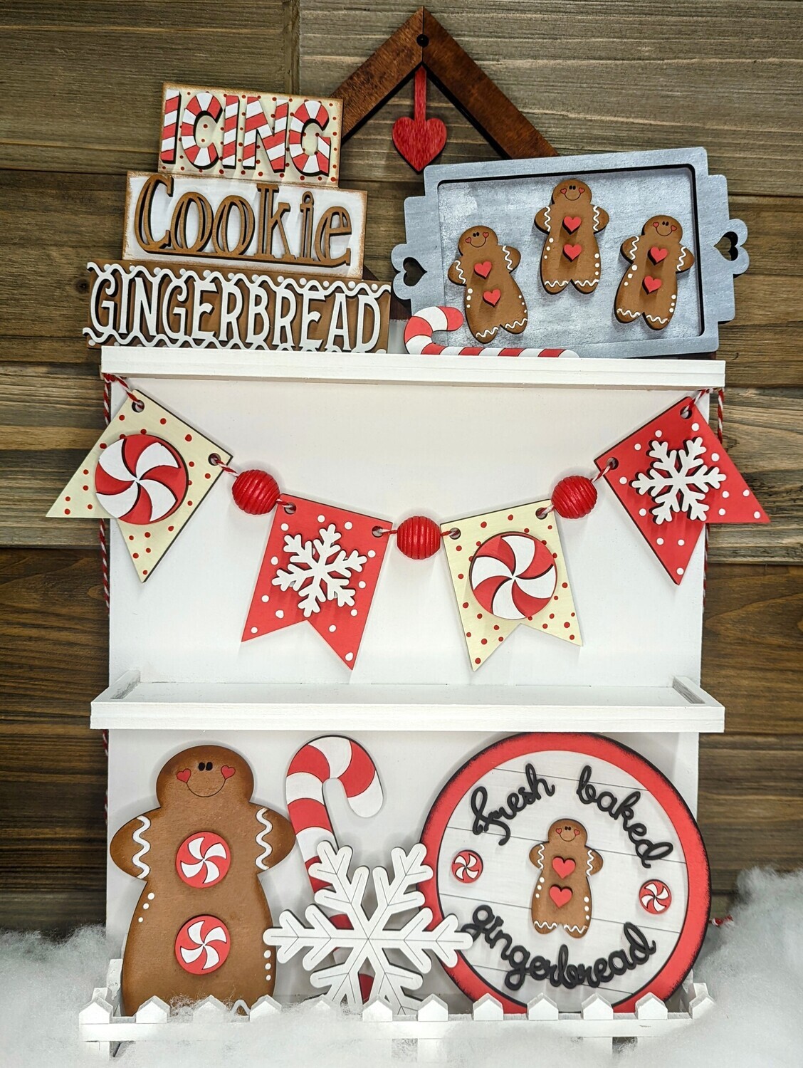 DIY ​Fresh Baked Gingerbread Tiered Tray Set