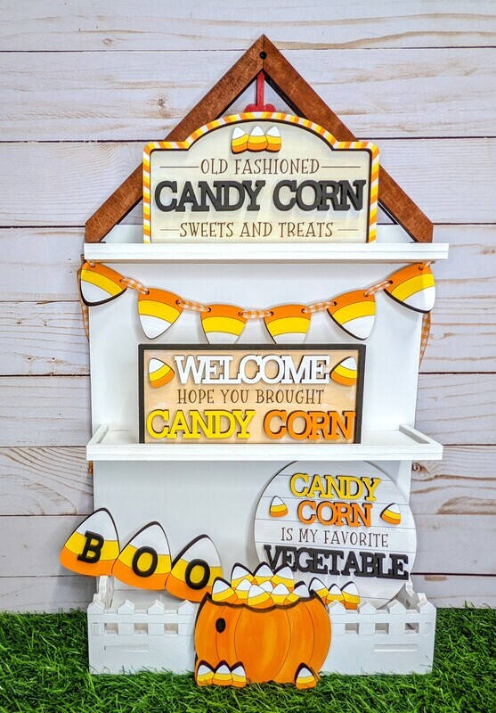 ​DIY Candy Corn Tiered Tray Set (Unpainted/Unglued)