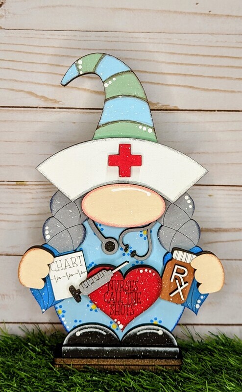 DIY Girl Nurse Gnome Shelf Sitter
