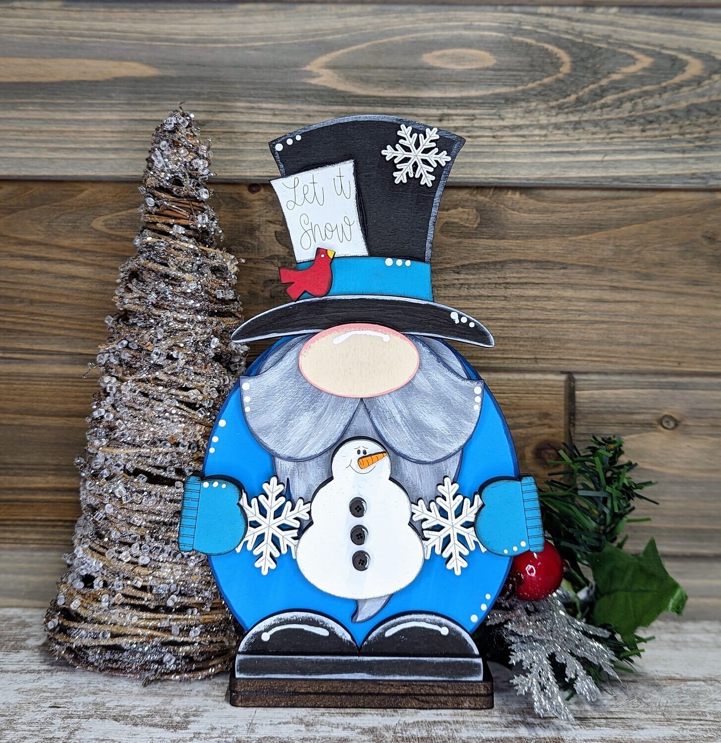 ​​DIY Winter Snowman Gnome Shelf Sitter (Unpainted/Unglued)
