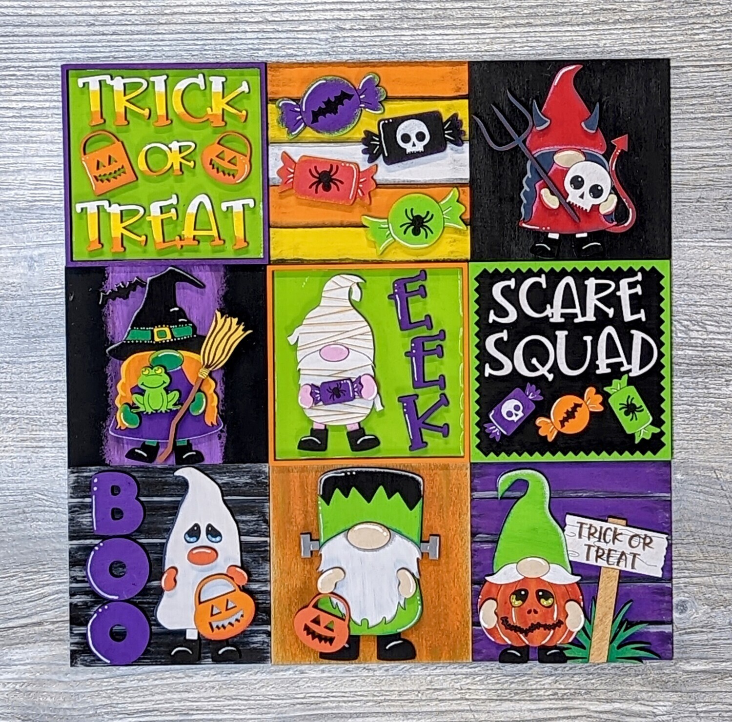DIY Halloween Gnome Ladder Tiles (9 options)