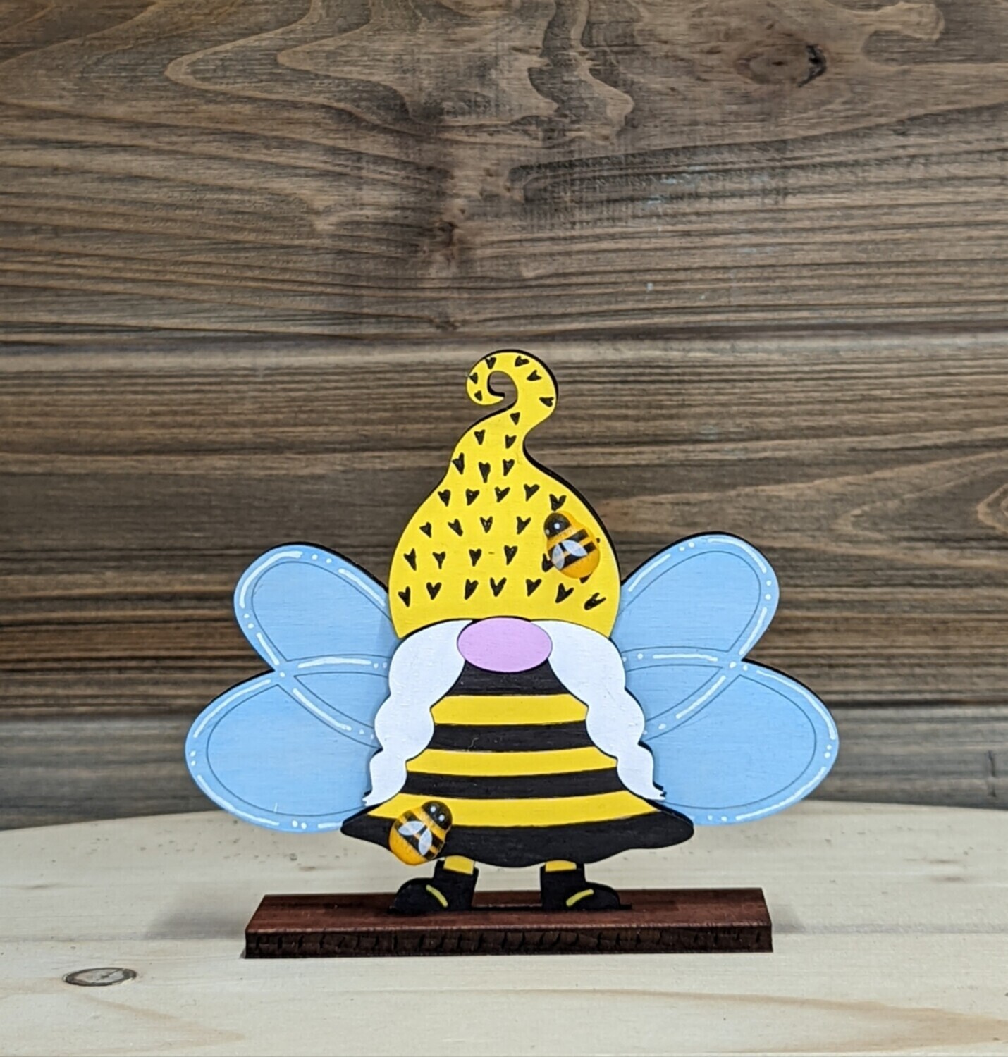 DIY Standing Girl Bee Gnome